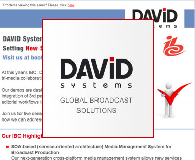 Newsletter Erstellung<br>David Systems