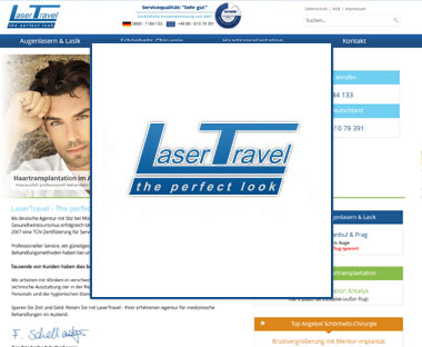 LaserTravel Vermarktungsportal / Responsive